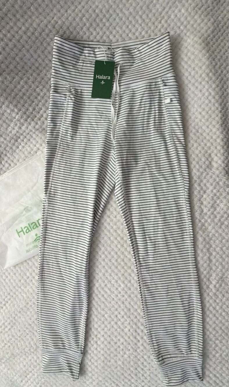 Halara Striped High-Waisted Jogger Leggings Size S